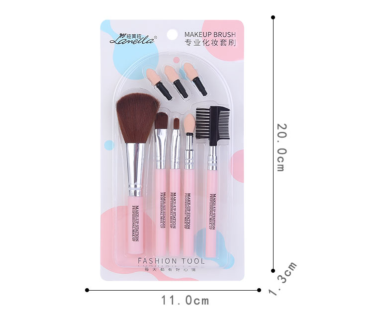 Lameila Makeup Brushes Set 8pcs Custom Logo Nylon Hair Portable Eye shadow Facial Foundation Powder Blush Brush L0966