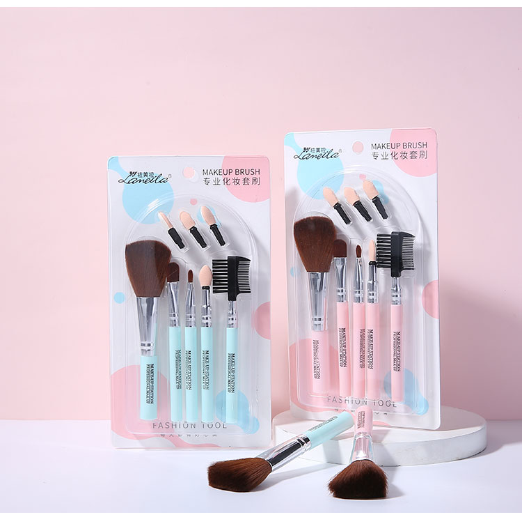 Lameila Makeup Brushes Set 8pcs Custom Logo Nylon Hair Portable Eye shadow Facial Foundation Powder Blush Brush L0966