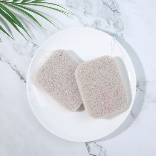 Silubi Gentle Face Cleaning sponge 2pcs Natural Compressed Cellulose Cosmetic Facial Cleansing Sponge SLB-B001