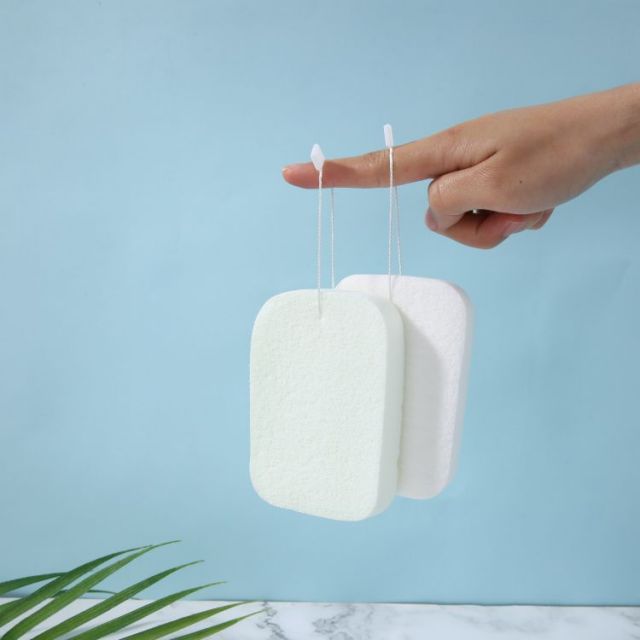 Silubi Gentle Face Cleaning sponge 2pcs Natural Compressed Cellulose Cosmetic Facial Cleansing Sponge SLB-B001