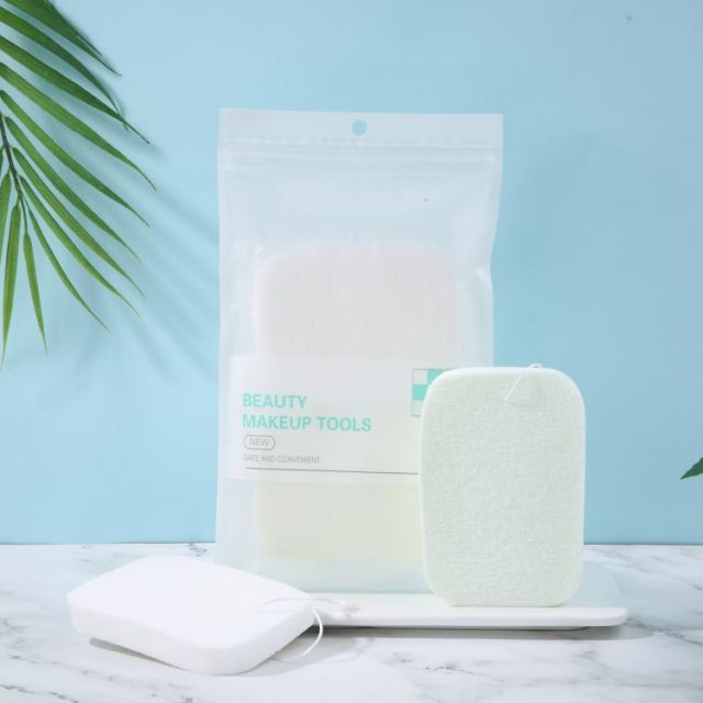 Silubi Gentle Face Cleaning sponge 2pcs Natural Compressed Cellulose Cosmetic Facial Cleansing Sponge SLB-B001