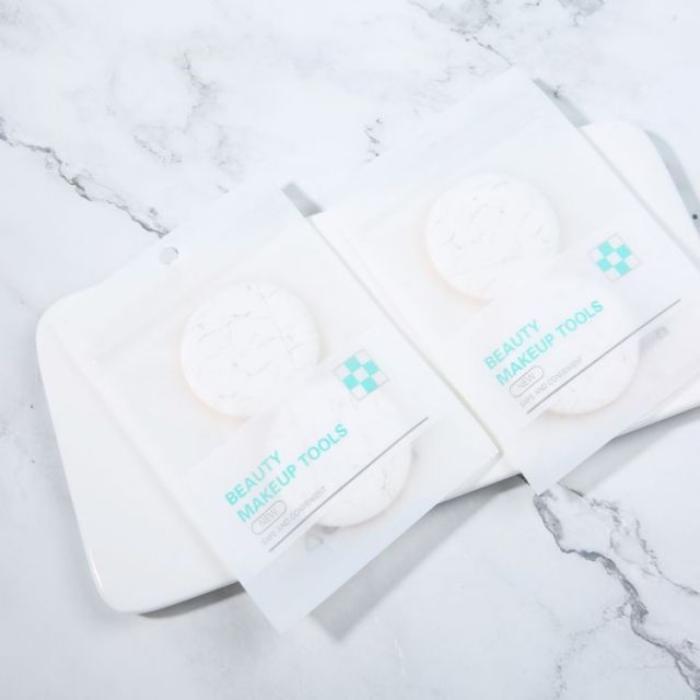 Silubi New Fashion Small White Air Cushion Puff 2 Pcs Make Up Powder Puff Convenient Cosmetic Makeup Tools Slb-f002