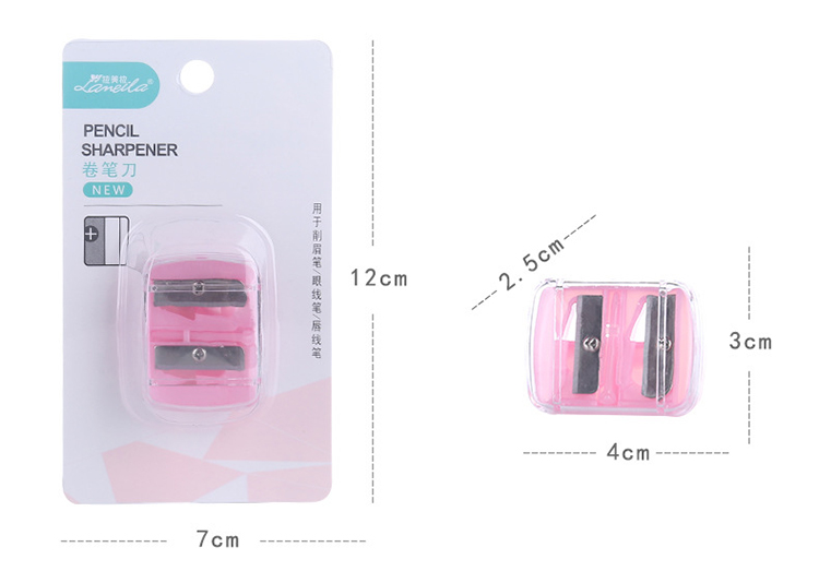 Eyeliner pencil eyebrow pencil sharpener anti-rust durable pencil shaver cosmetic sharpener with two holes 43