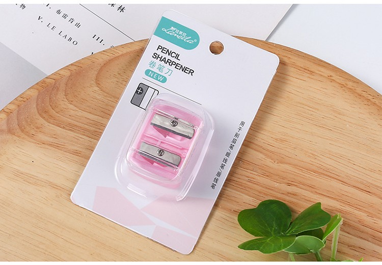 Eyeliner pencil eyebrow pencil sharpener anti-rust durable pencil shaver cosmetic sharpener with two holes 43