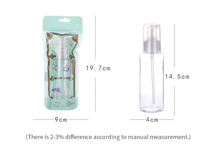 Lameila 100ml PET Lotion Pump Bottle Makeup Cosmetic Capacity Bottles Eco Friendly Airless Cream Press Travel Bottles LM718