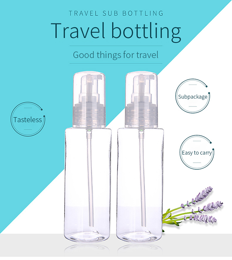 Lameila 100ml PET Lotion Pump Bottle Makeup Cosmetic Capacity Bottles Eco Friendly Airless Cream Press Travel Bottles LM718