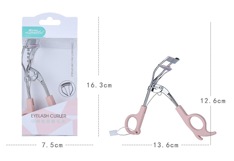 Lameila Fasle Lash Curling Magic Stainless Steel Custom Logo Beauty Tool Printed Pattern Mini Cosmetic Eyelash Curler A0380