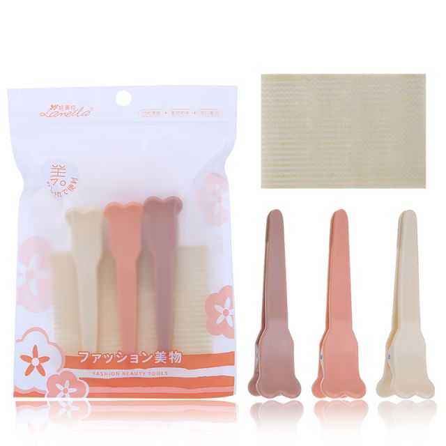 Lameila 4pcs Hair Clips Self-adhesive Popular Simple Cute NylonWomen Plastic Hairdressing Cosmetic Tool Private Label C283