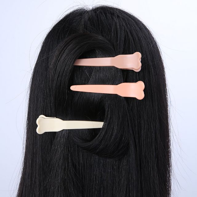 Lameila 4pcs Hair Clips Self-adhesive Popular Simple Cute NylonWomen Plastic Hairdressing Cosmetic Tool Private Label C283