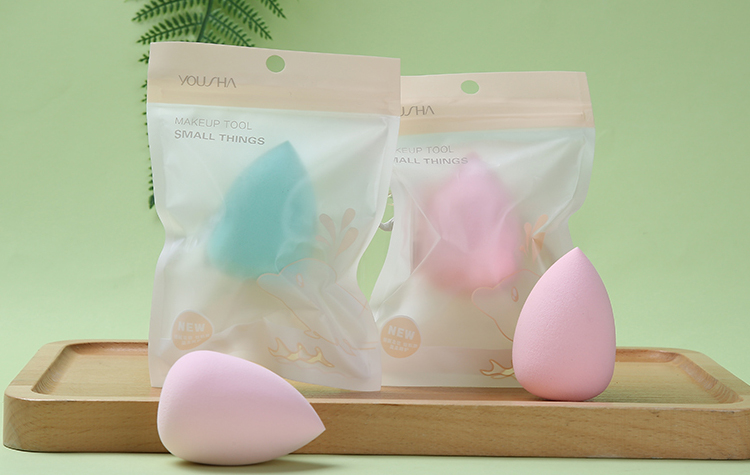 Yousha beauty sponge puff packaging bag wholesale oem pink washable latex free dry wet microfiber makeup sponge YF167