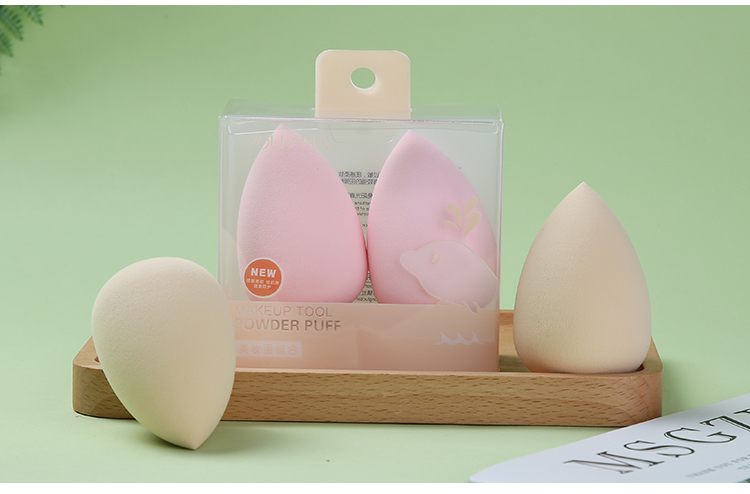 2pcs foundation make up sponge blender loose powder puff private label beauty makeup sponge sets with logo YF172