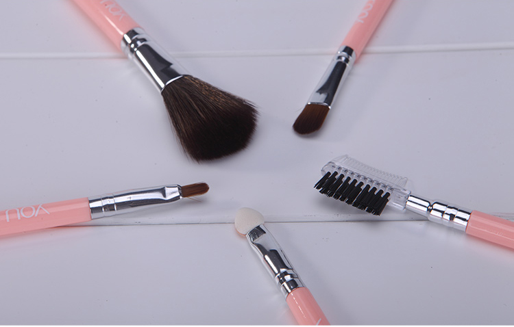 Yousha Wholesale High Quality 8 Piece Makeup Brushes Nylon Hair Private Label Trendy Product Soft Pink Makeup Brush Set Yc029