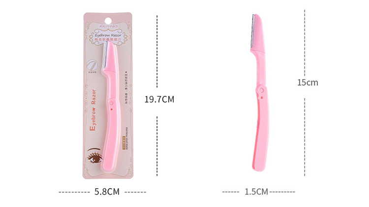 Yousha Eyebrow Razor Shaper Reusable Foldable Facial Hair Remover Dermaplaning Blades For Face Eyebrow Trimmer YX111