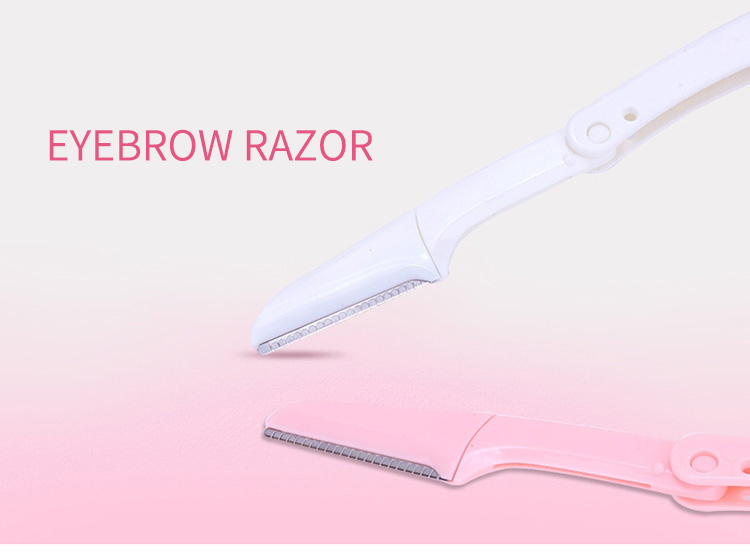 Yousha Eyebrow Razor Shaper Reusable Foldable Facial Hair Remover Dermaplaning Blades For Face Eyebrow Trimmer YX111