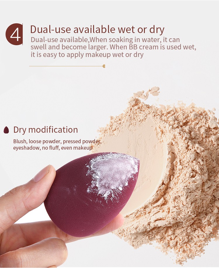 Custom Logo Makeup Latex Free Sponge Blender Cosmetic Foundation Puff Soft Beauty Cosmetic Makeup Sponge Egg MDL051