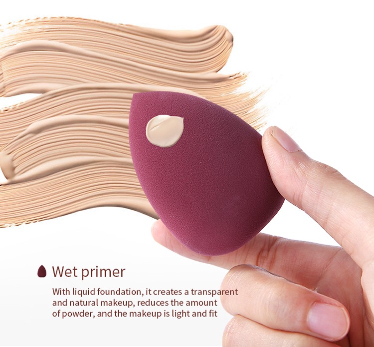 Custom Logo Makeup Latex Free Sponge Blender Cosmetic Foundation Puff Soft Beauty Cosmetic Makeup Sponge Egg MDL051