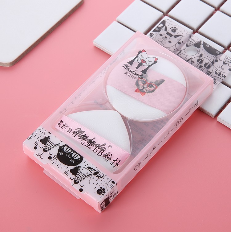 New 2 pcs BB Cream Puff Cushion Soft Cosmetic Makeup Blender Puff MDL055