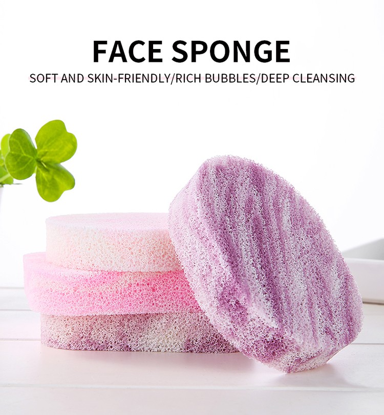 Maiduola New Style Marble Texture 2pcs/set 20T Face Clean Sponges Makeup Remover Facial Cleansing Sponge MDL100