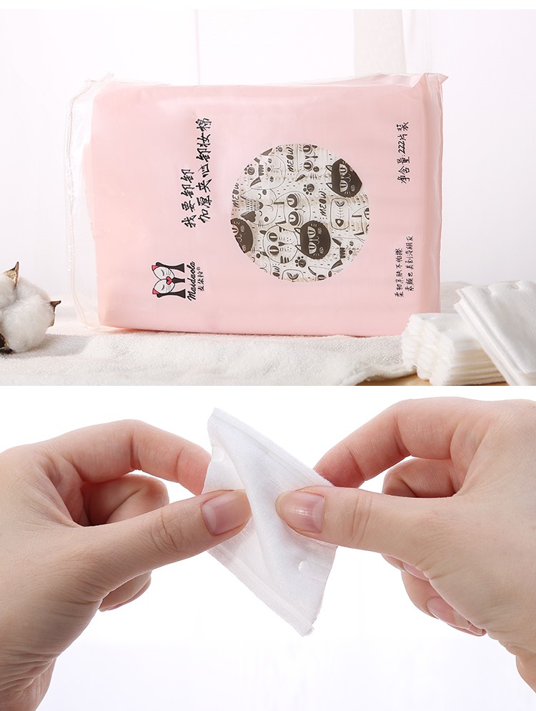 Maiduola Wholesale 222pcs Cotton Pad Facial Beauty Thick Face Cleansing Make up Remover Pads MDL250