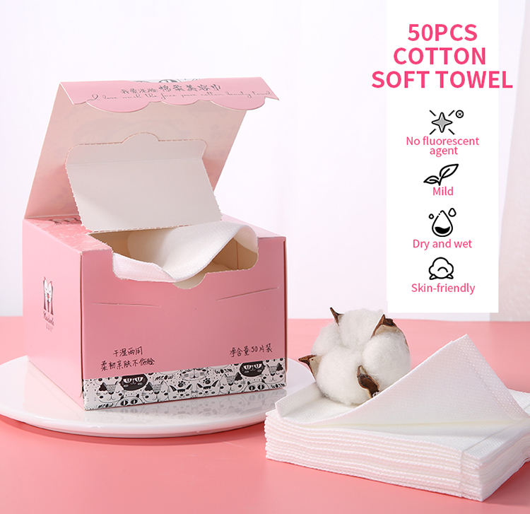 Facial Towels 50pcs/box  Eco Friendly Cotton Towel Soft Disposable Makeup Face cleaning Towel MDL253