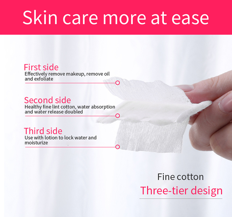 100% Organic Cottons Disposable Facial Makeup Remover Cotton Pads Face Cleansing Cotton for Women