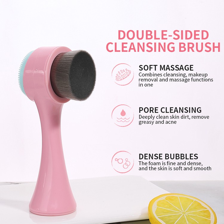 Double Sides facial cleansing Brush face cleansing brush Massage Tool MDL350