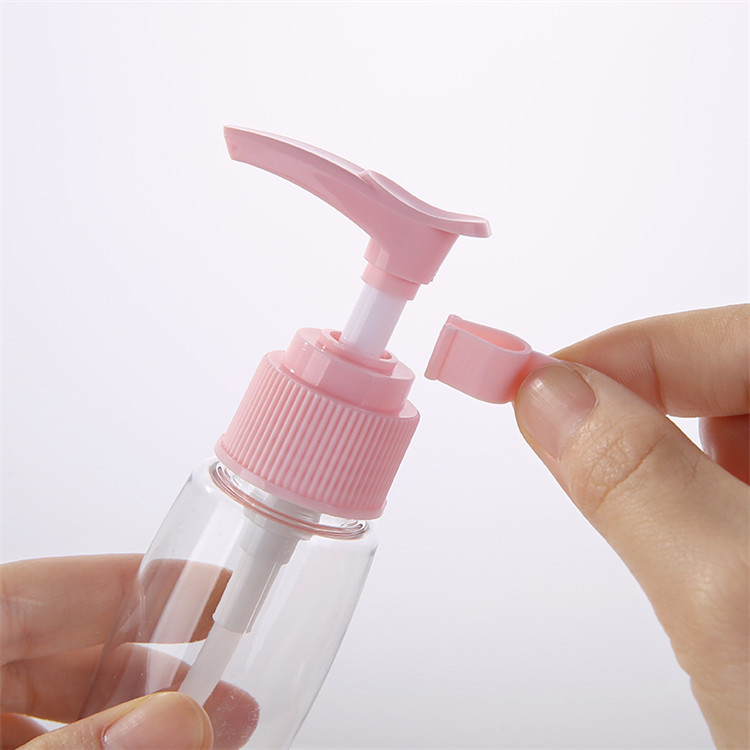 New Arrival Pink Lameila 6pcs Pet Travel Cosmetics Plastic Spray Lotion Bottles And Cream Jars Bottle Set