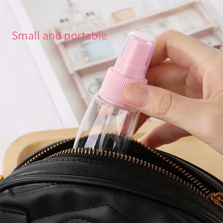 New Arrival Pink Lameila 6pcs Pet Travel Cosmetics Plastic Spray Lotion Bottles And Cream Jars Bottle Set