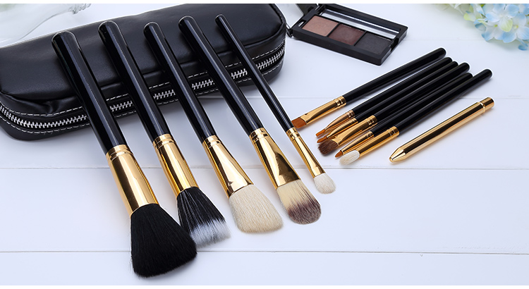 Maizhuang Travel Buy 13pcs Professional Makeup Brush Kit Custom Private Label Soft Nylon Makeup Brushes Set Factory Z354