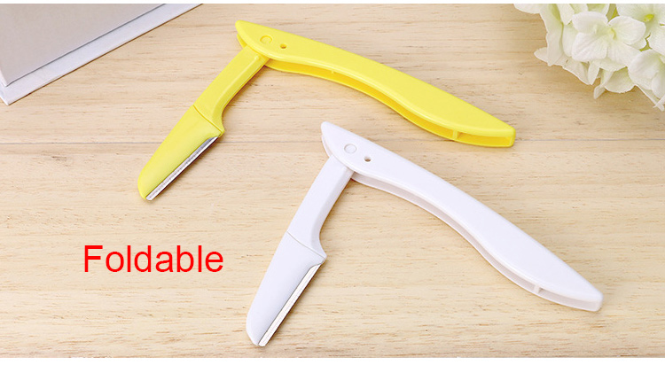 Factory Custom 4Pcs Eyebrow Trimmer Set Shaver Wholesale High Quality Hair Removal Foldable Manual Eyebrow Hair Razor z007