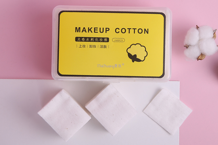 160pcs Square Organic Cotton Pads Makeup Remover Disposable Facial Cotton Pads Z063