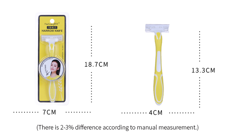 1pcs packing Wholesale durable safety manual Stainless steel single-mounted T-shaped rake knife sharp shaving razor lady Z651