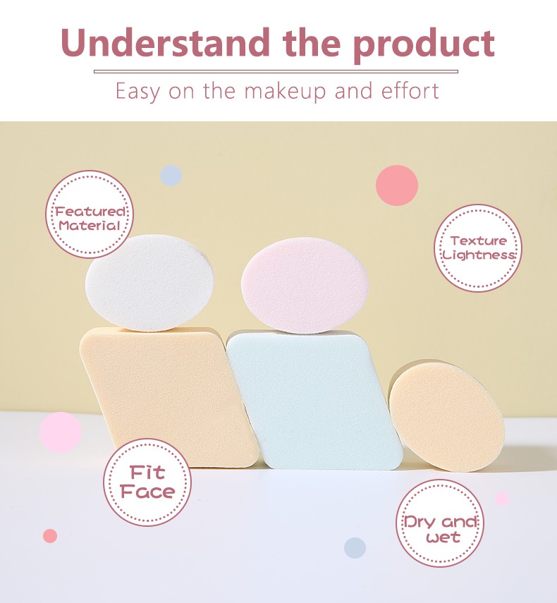 Wholesale 5pcs Wedge Sponge Puff Latex Free Foundation Hydrophilic Wet And Dry Use Makeup Sponge Puff Cosmetic Powder Puff M904