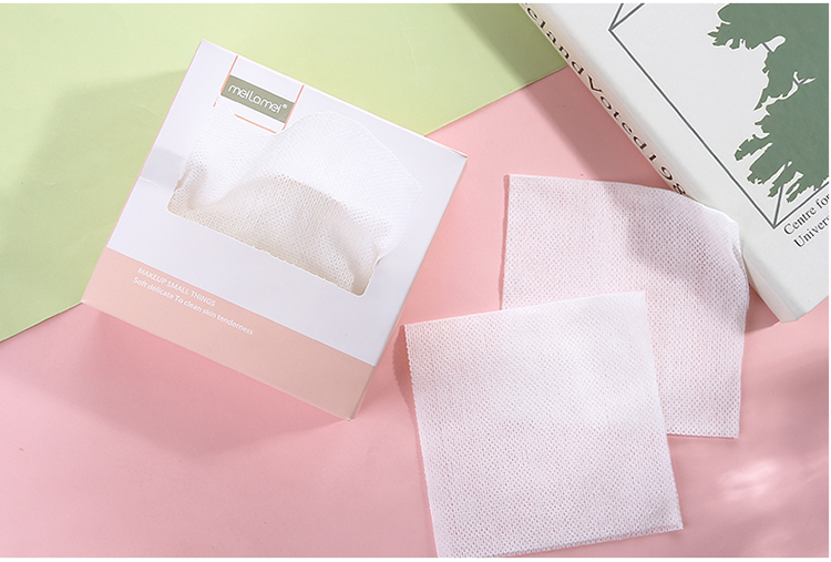 Meilamei extraction type 60 pieces thin save water disposable makeup remover cotton pad with paper box M006