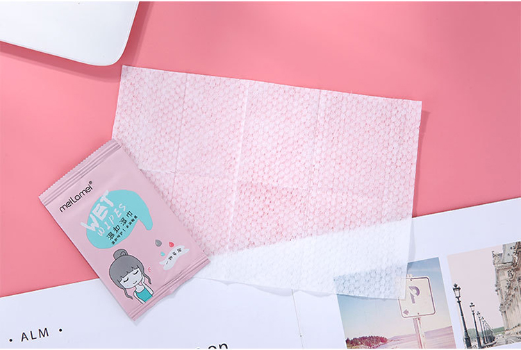 10pcs Lameila factory wholesale square cotton pads facial wipes cleaning face wet wipes pocket wet tissue E2119