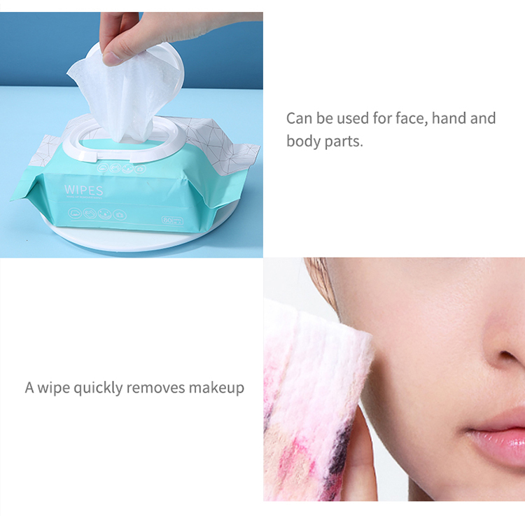 Lameila China manufacturer face wet wipes tissue aloe best selling 80pcs facial beauty makeup remover wet wipe MLM-SJ008