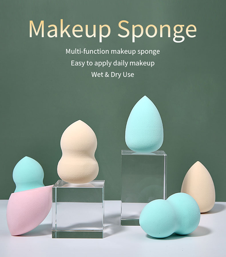 2pcs custom makeup sponge packaging shape create your own yellow dye free jumbo makeup sponge MLM-E038