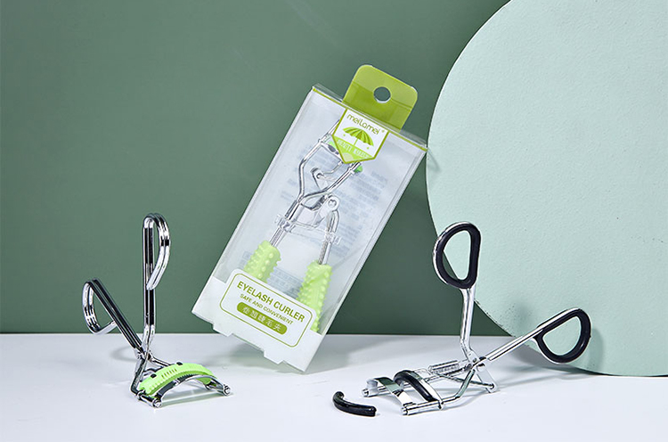 Meilamei wholesale makeup tools eyelash curler with silicone pad private label stainless steel eyelash curler MLM-F003