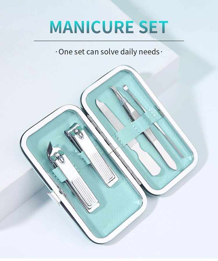 Meilamei 5 PCS Wholesale Nail Makeup Tools Professional Stainless Steel Manicure Set MLM-K506/MLM-K509