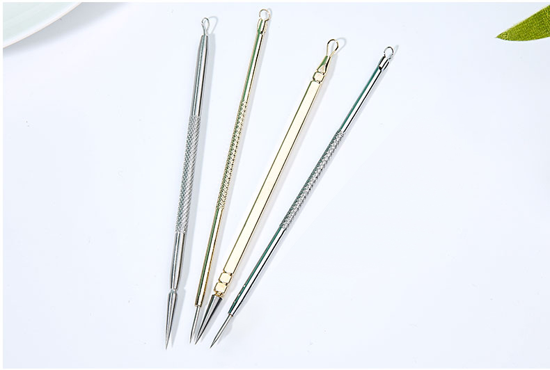 Beauty skin care acne removal tools wholesale custom OEM gold sliver blackhead remover acne needle MLM-P500