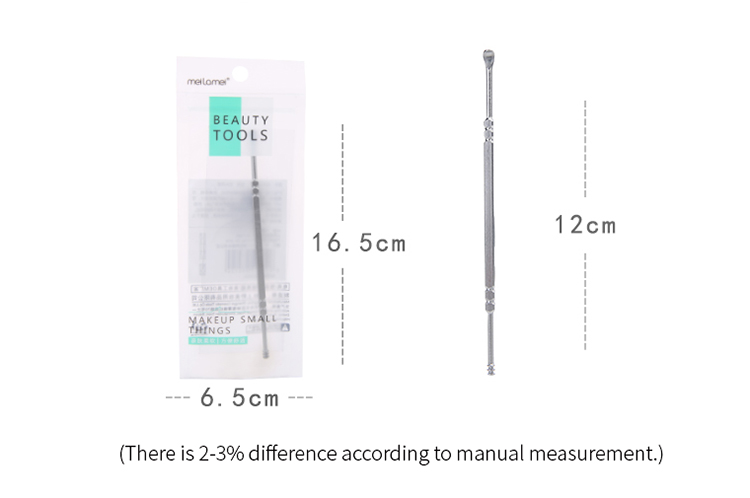 Meilamei Ear Curette Non-slip Handle Stainless Steel Sliver Double Head Lihgted Gracey Ear Curette MLM-P502