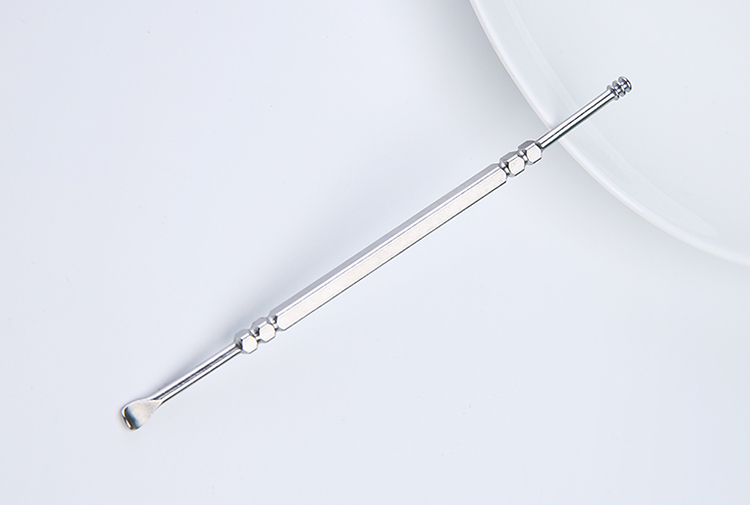 Meilamei Ear Curette Non-slip Handle Stainless Steel Sliver Double Head Lihgted Gracey Ear Curette MLM-P502