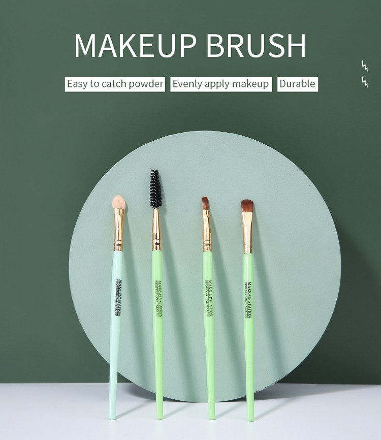 Custom Makeup Brushes Green Lip Brush Eye Shadow Stick Single Eye Shadow Brush MLM-Y001