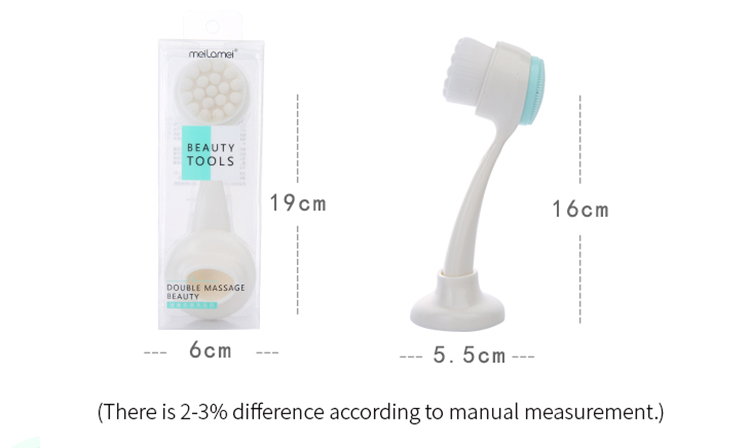 Individual Package Double Head Facial Spin Cleansing Brush Customizable Facial Cleansing Brush Y502