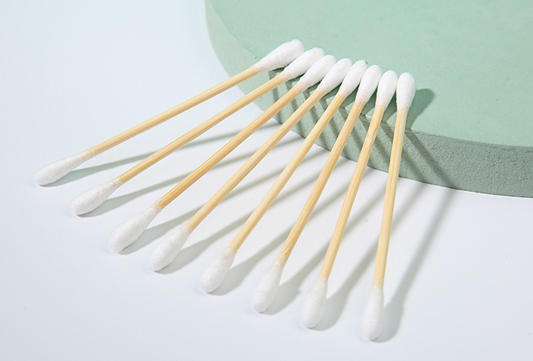 White Pack Double Head Make Up Remover Cotton Swab Customizable Bamboo Cotton Swab Z500