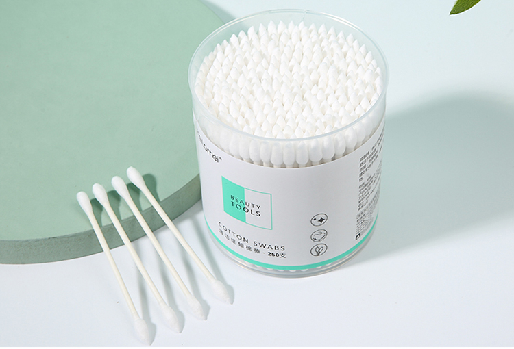 White Pack Double Head Make Up Remover Cotton Swab Customizable Bamboo Cotton Swab Z500