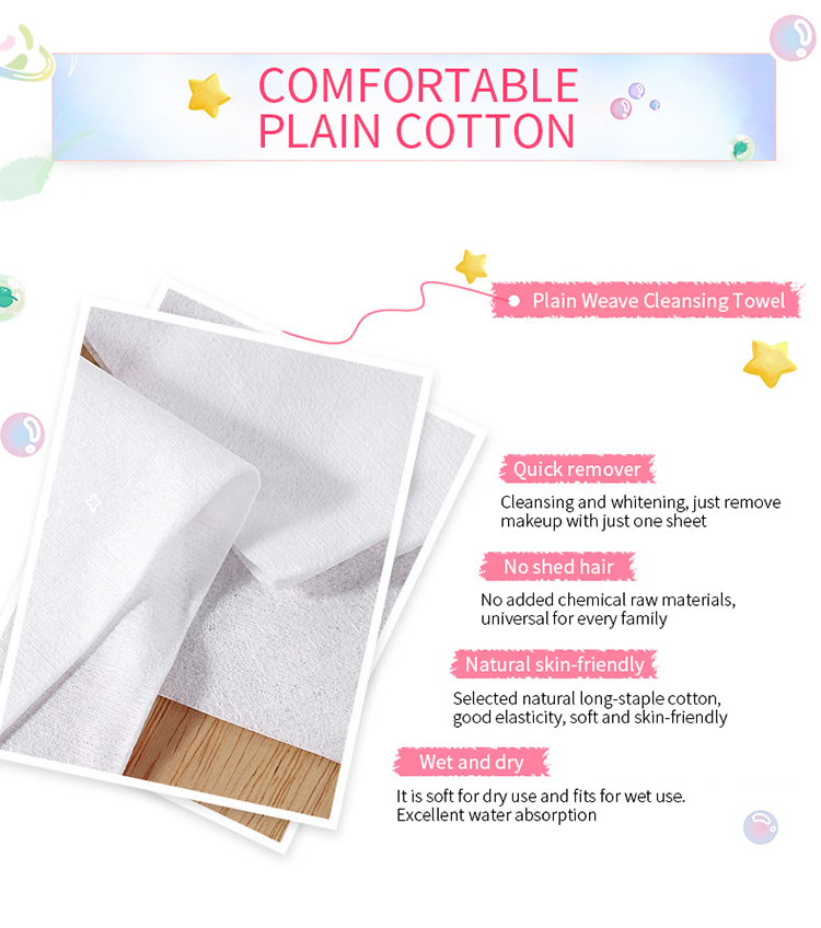 Private custom oem soft Cotton master eco friendlysoft cotton tissue disposable hotel facial cleaning towel 80pcs MZR005