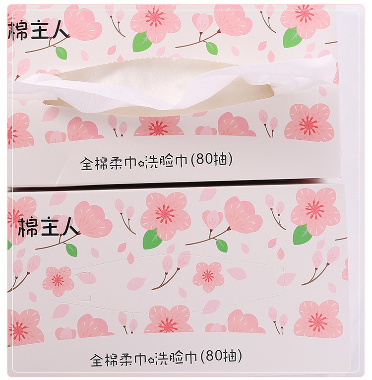 Private custom oem soft Cotton master eco friendlysoft cotton tissue disposable hotel facial cleaning towel 80pcs MZR005