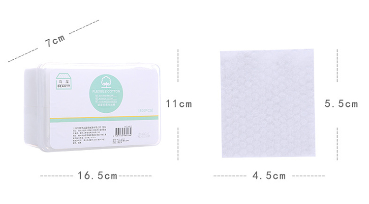 Niaowu Custom label facial cotton pad makeup removal 800pcs thin cosmetic disposable face makeup remover cotton pads N812