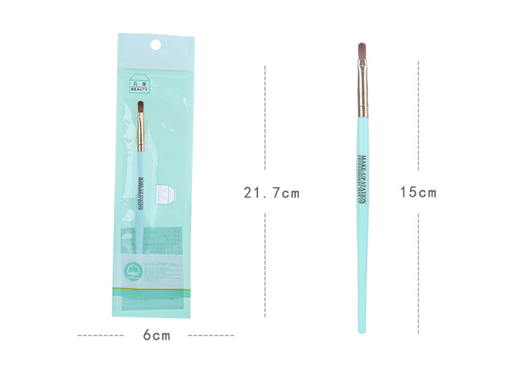Niaowu OEM Manufacturer 1pcs Soft Women Beauty Brush Green Color Makeup Lip Brushes Portable Lip Brush N716